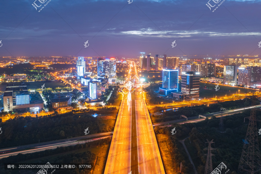 江苏科技城夜景——璀璨星河下的科技之光