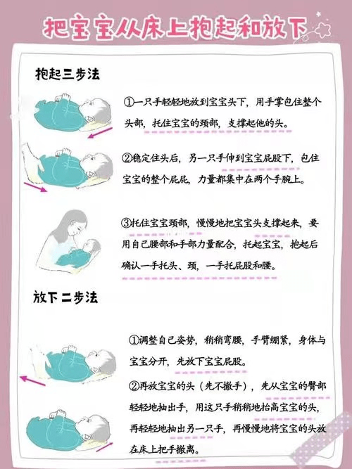 0至3个月婴儿横抱式图解