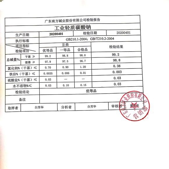 纯碱对广东省的影响